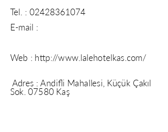 Lale Hotel Ka iletiim bilgileri